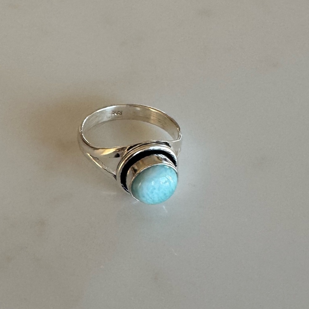 NWOT Sundance Pale Sky Ring, Larimar, Sterling Silver